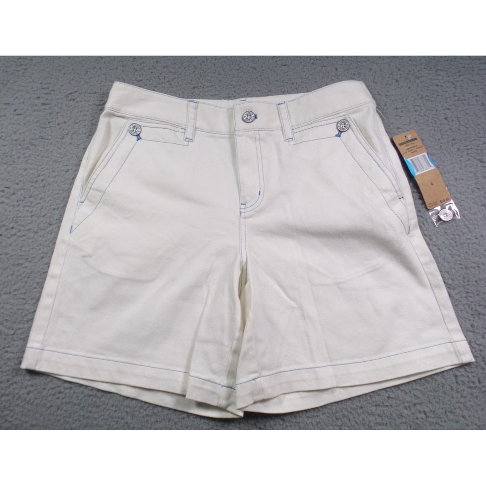 RL Lauren Jeans Co‎ Shorts Womens Size 4 White Denim Classic Fit Stretch NWT